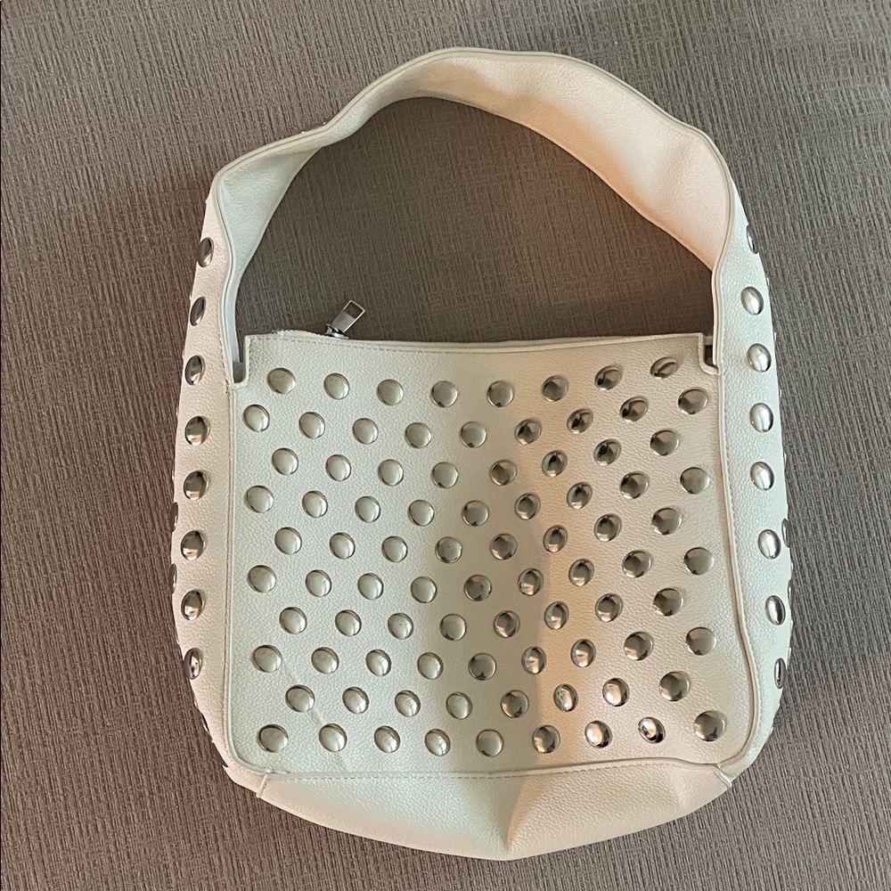 Stylish Cream Studded Women's Bag